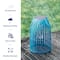 Glitzhome® 9.75" Metal Woven Solar Powered Hanging Lantern, 2ct.